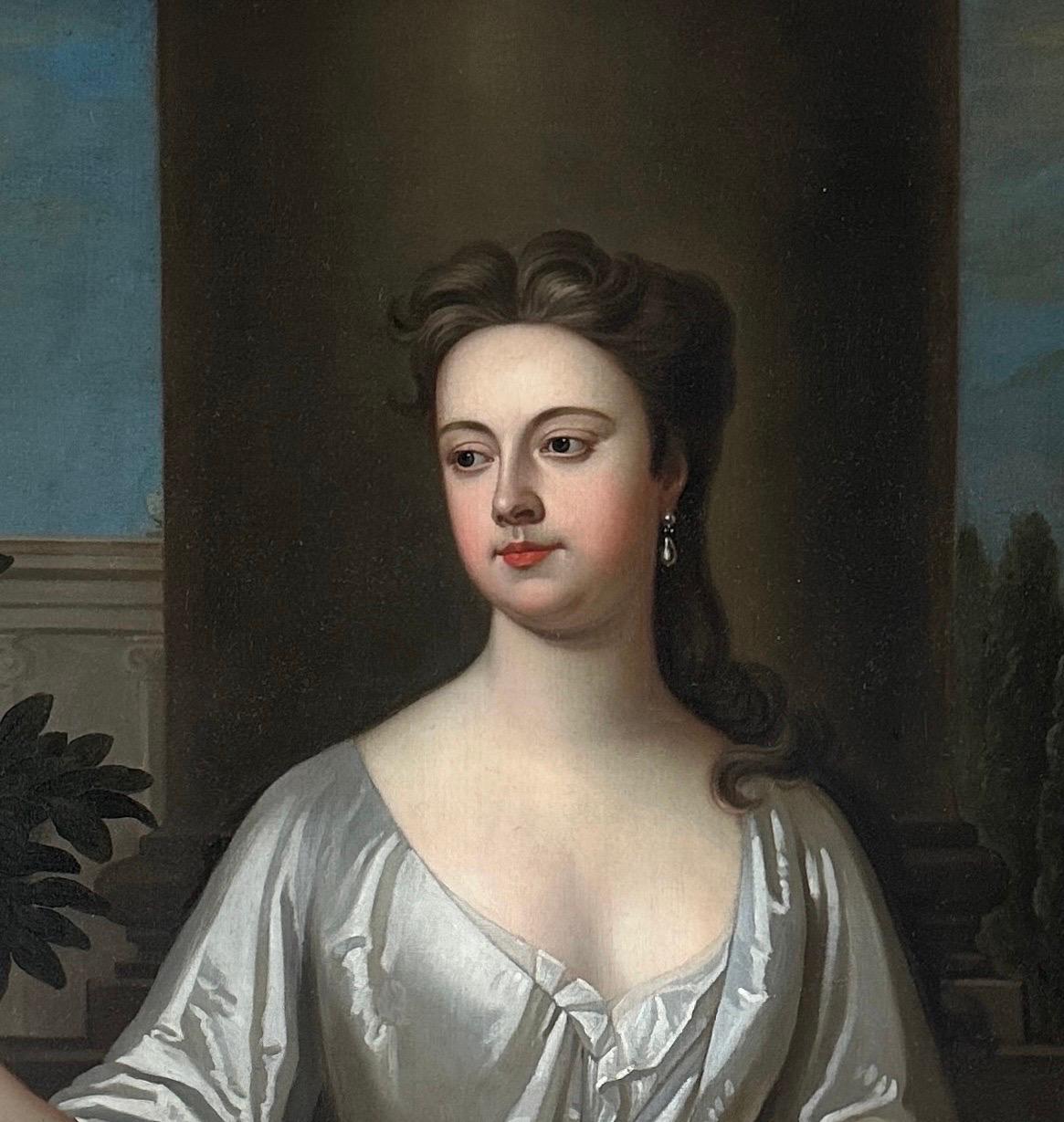 Retrato pintado a principios del siglo XVIII de Henrietta Paulet, duquesa de Bolton - Painting Antiguos maestros de Maria Verelst