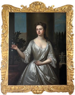 Antique Early 18th century portrait painting of Henrietta Paulet, Duchess of Bolton 