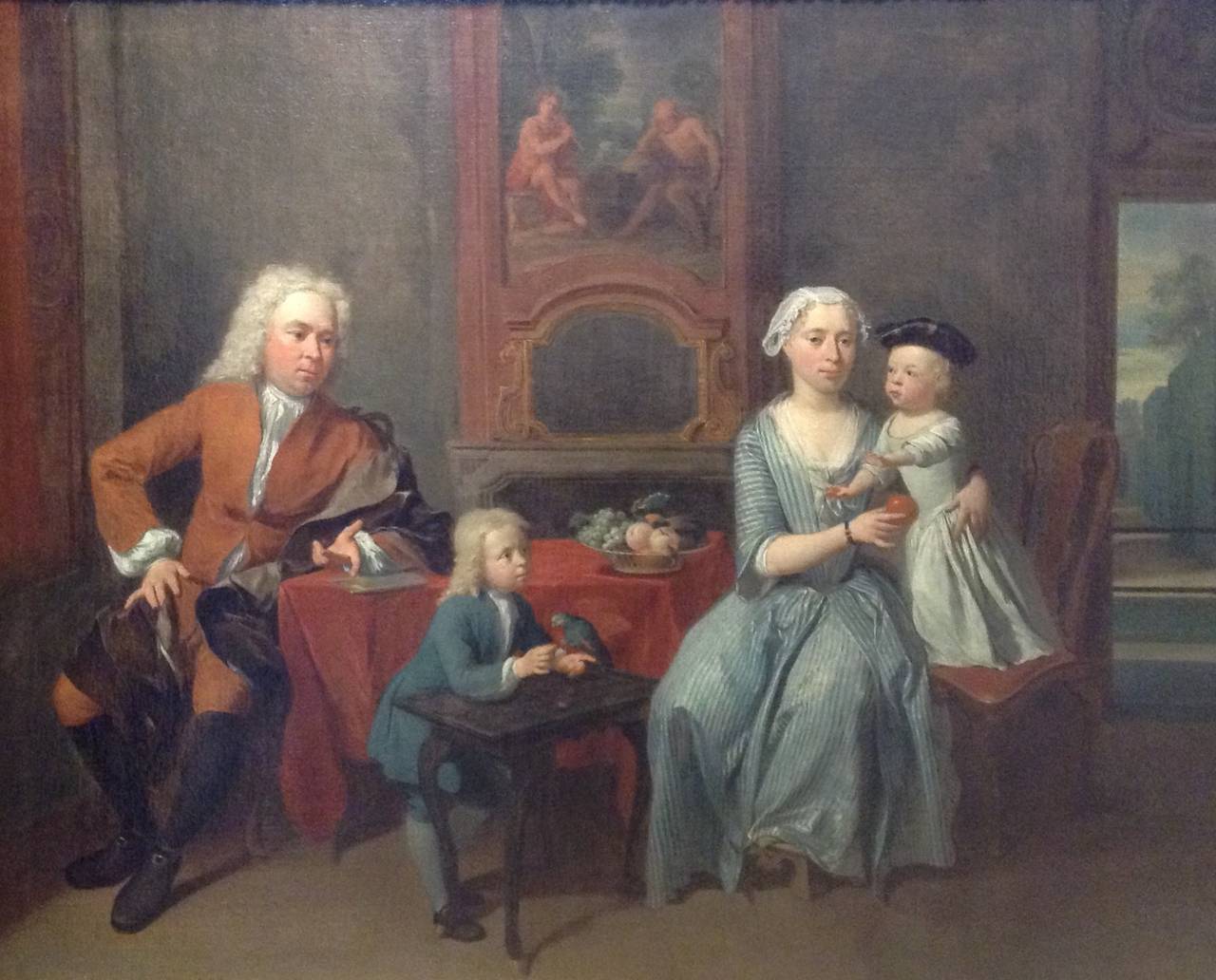 Cornelis Troost Portrait Painting - Portrait of a Family in an Interior