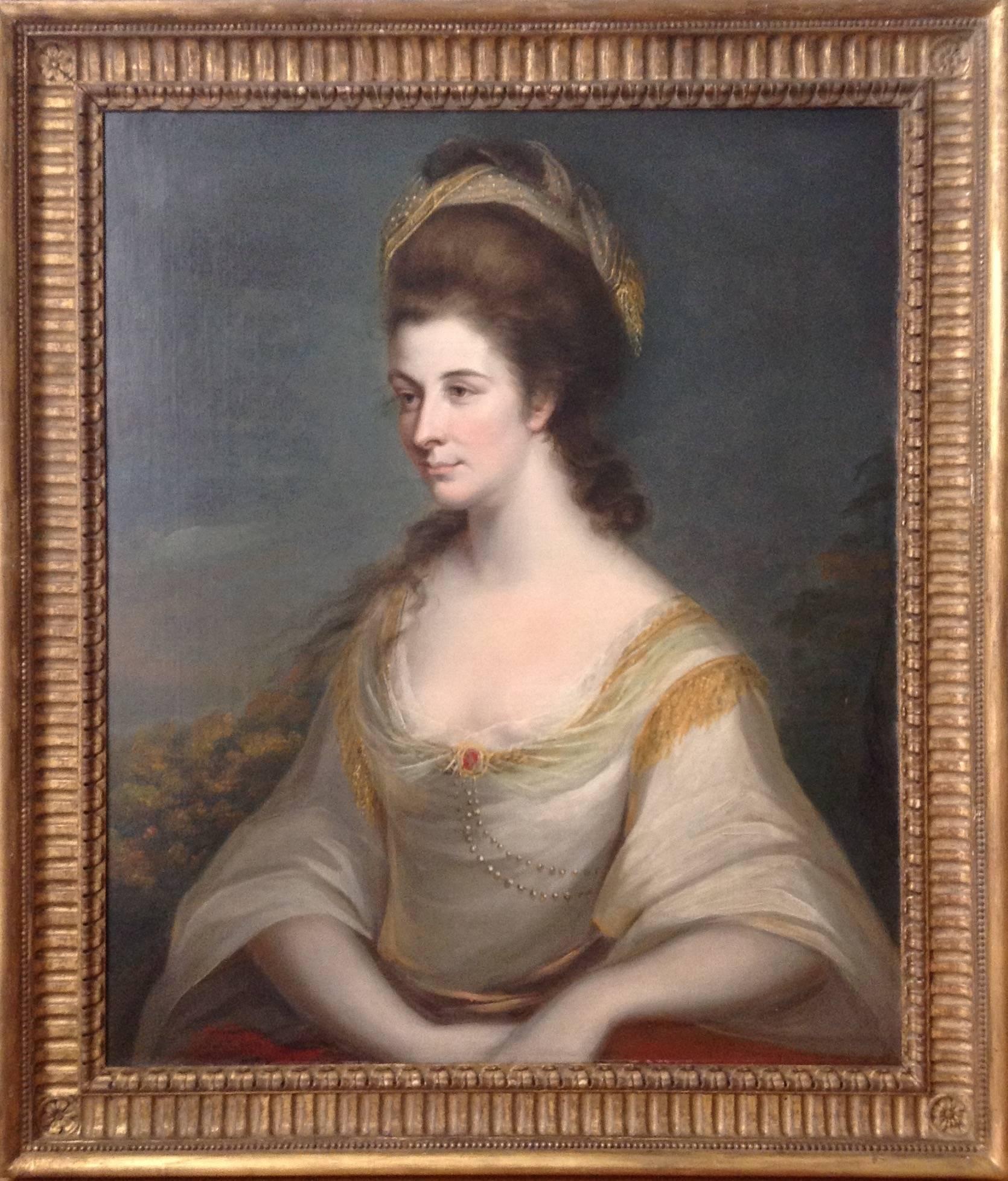 Portrait of Sophia Dashwood - Painting by Thomas Hickey