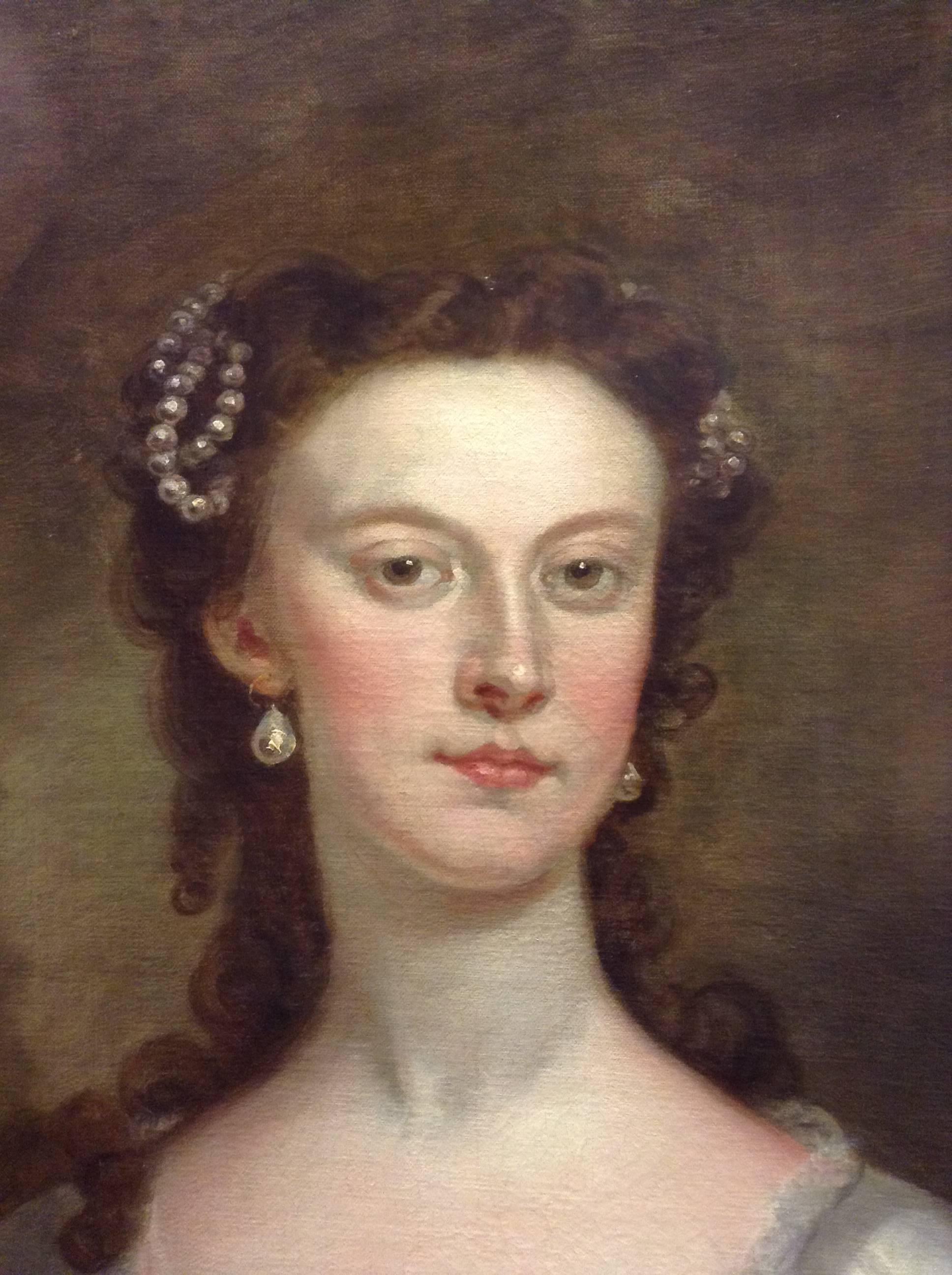 Portrait of a Lady - Painting by John Vanderbank