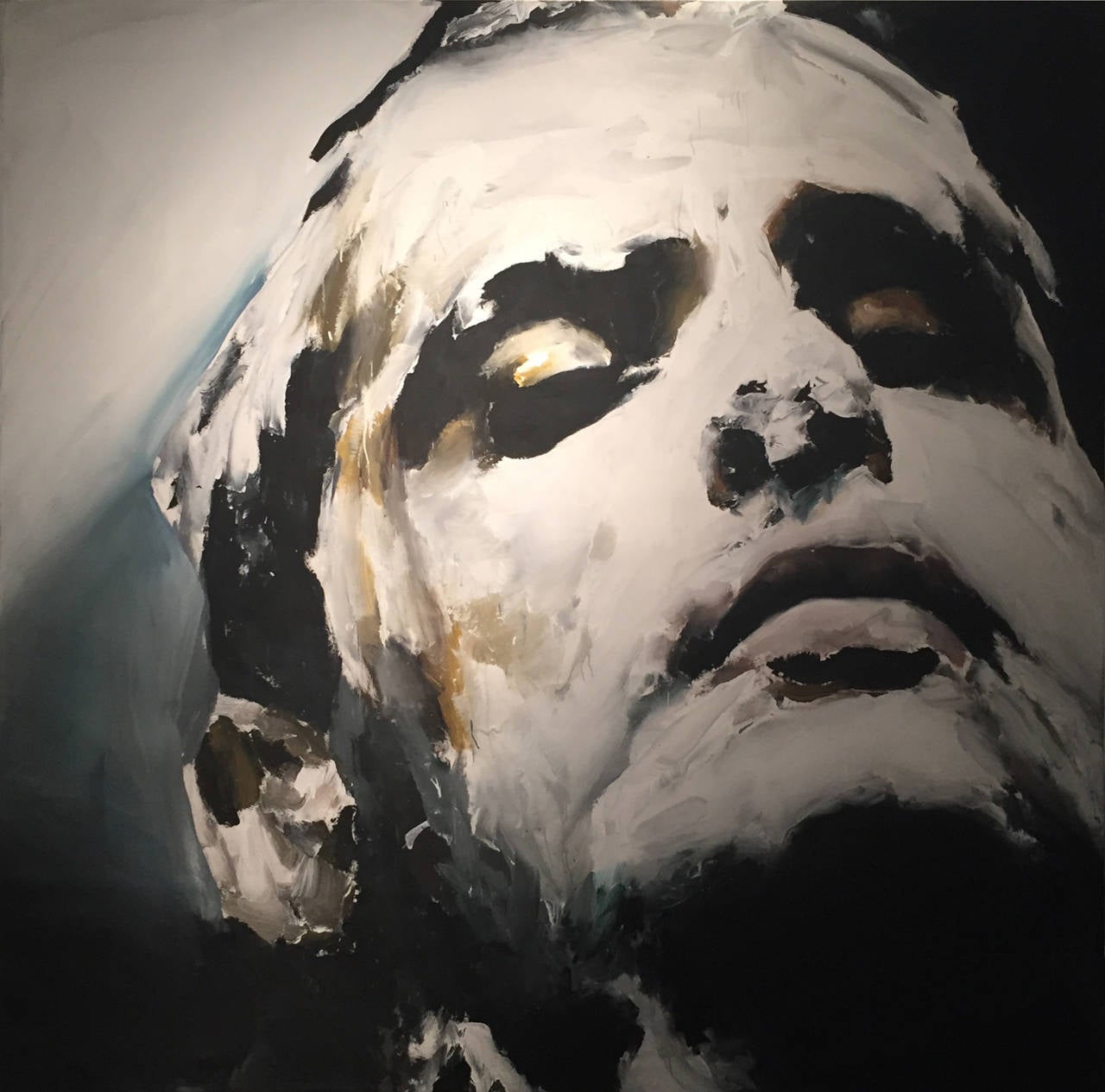 Santiago Ydañez Portrait Painting - Untitled (side face)