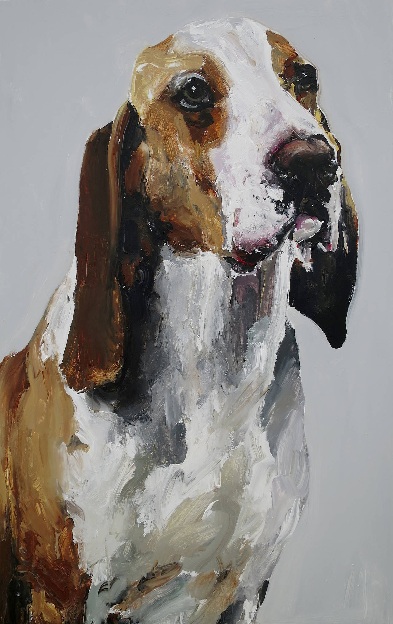 Santiago Ydañez Portrait Painting - Untitled (beagle)