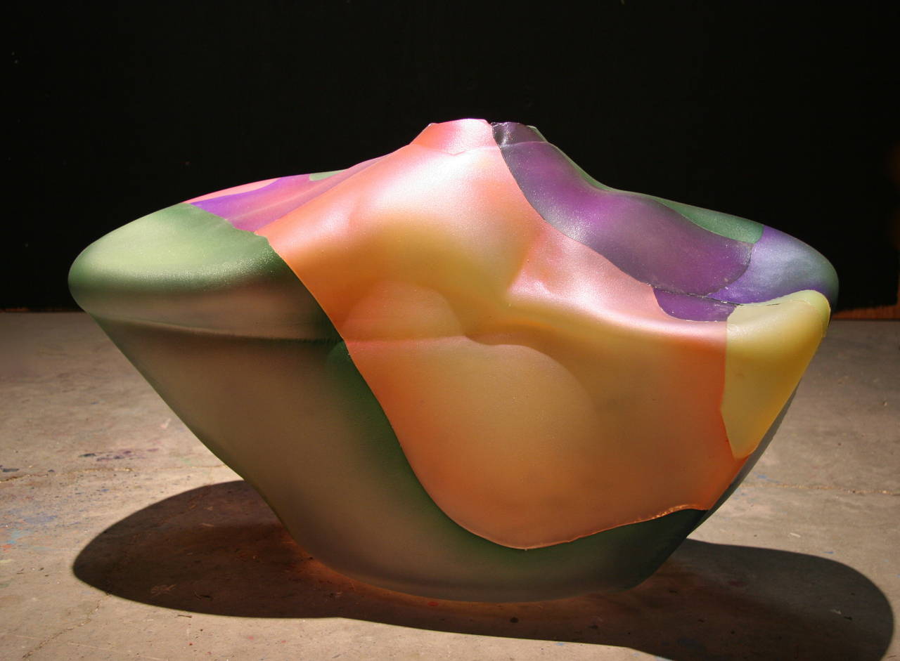 Danny Perkins Abstract Sculpture - Glass Cocoon