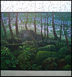 "Dawning", Oil Painting on Stretched Canvas with Silver Leafing