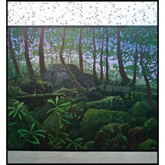 "Dawning", Oil Painting on Stretched Canvas with Silver Leafing 11
