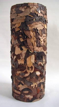 "Glyph", Wood and Bark Sculpture 