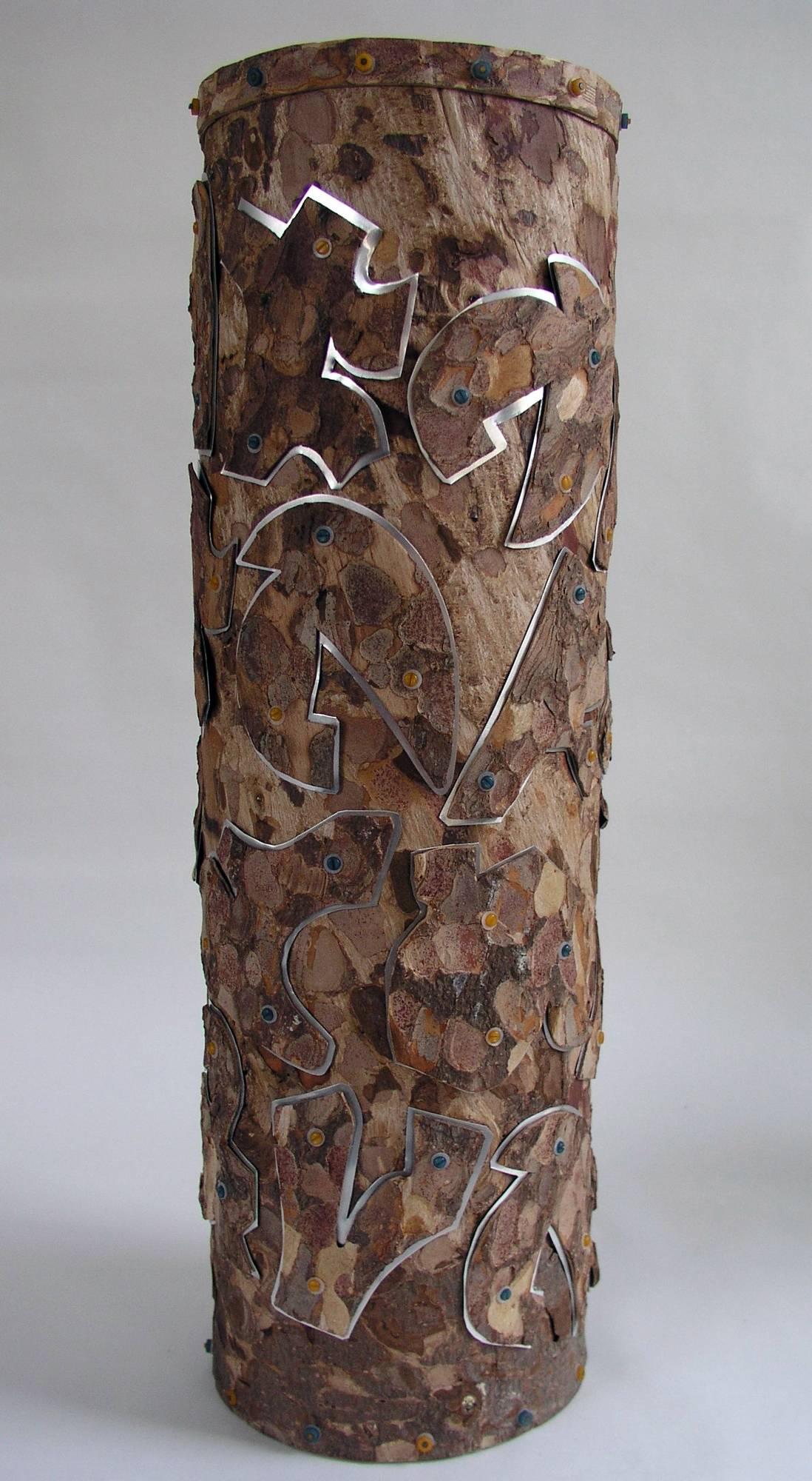 John McQueen Still-Life Sculpture - "Brief and Bitter Business" Wood Sculpture