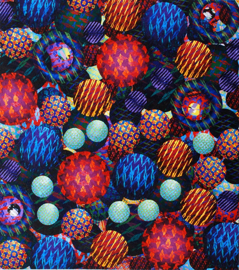 Aaron Karp Contemporary Abstract Geometric Acrylic Painting On