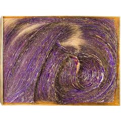 Dark Matter by Katherine Glover, Hand Made Paper with Gold Leaf on Panel, 2016 12