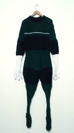"Sweaterman 8", Contemporary, Sculpture, Mixed Media, Hand Knit, Soft, Fiber