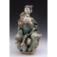 Year of the Monkey by Sunkoo Yuh, Complex Glazed Porcelain Sculpture Form, 2016 8
