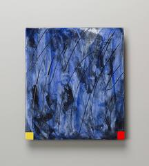 Untitled Raku Wall Slab by Jun Kaneko, Painterly Applied Glazed on Ceramic Form 2