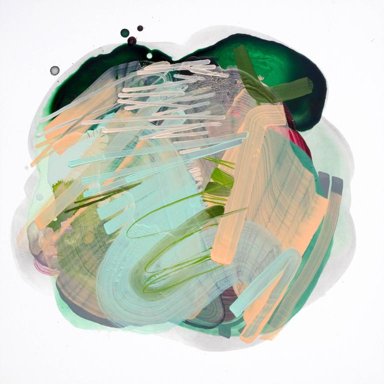 Dana Oldfather Abstract Mixed Media Painting On Wood Panel Dana Oldfather Abstract Painting Mixed Media On Wood Panel