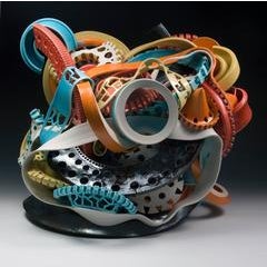 Untitled #3 by Ryan LaBar, Large Abstract Sculpture with Colorful Glazing 12
