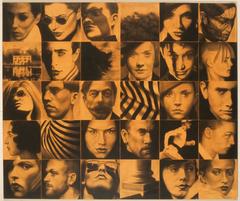 "Composition #19", Graphite Drawing on Stretched Canvas