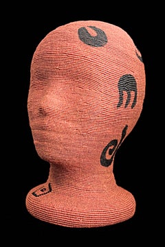 "Deep Language", Contemporary Waxed Linen Sculpture, Abstract Figurative 