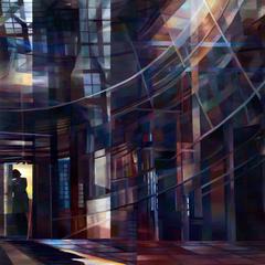 "Long Shadows", Oil Painting on Wooden Panel