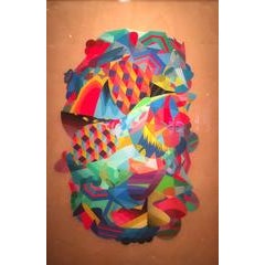Untitled Abstract Composition by Daniel Burnett, Vinyl Acrylic Paint with Resin 10