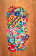 Untitled Composition #8 by Daniel Burnett, Cel-Vinyl Acrylic Paint with Resin
