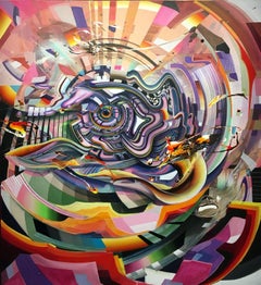 Retina Scan by APEX Collective , Large Abstract and Surreal Acrylic Painting
