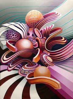 Oops All Berries by Stephen Kruse, Surreal Futuristic Abstract Acrylic Painting
