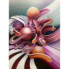 Oops All Berries by Stephen Kruse, Surreal Futuristic Abstract Acrylic Painting 7