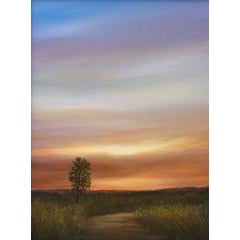 "Almost Twilight" , Acrylic Landscape Painting on Canvas with Wood Frame 12