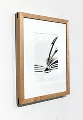 "Book 43" , Black and White Abstract Photography, Silver Gelatin Print, Framed