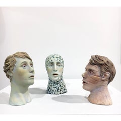 "Conversation: Grouping 2", Ceramic Figures Colored with Acrylics and Glaze 11