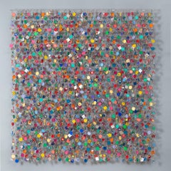 "Meadow Shimmer", Mixed Media Wall Sculpture