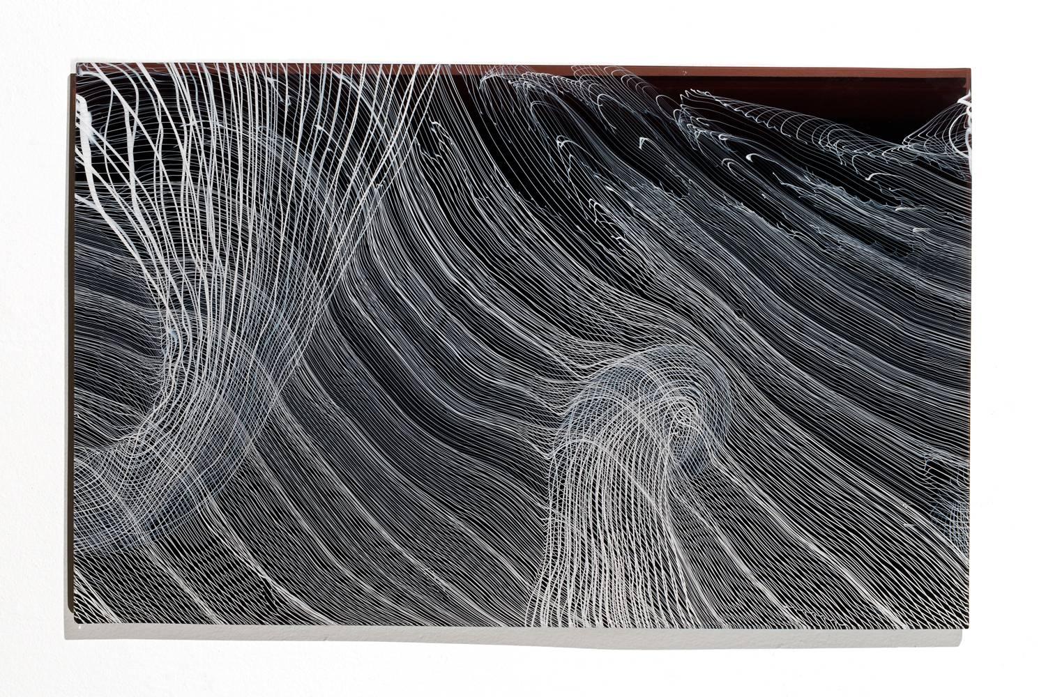"Voyage", Blown and Slumped Glass Wall Sculpture - Art by Nancy Callan