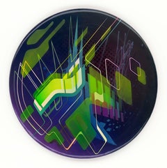 "Point Counter Point", Layered Epoxy Resin and Acrylic Painting
