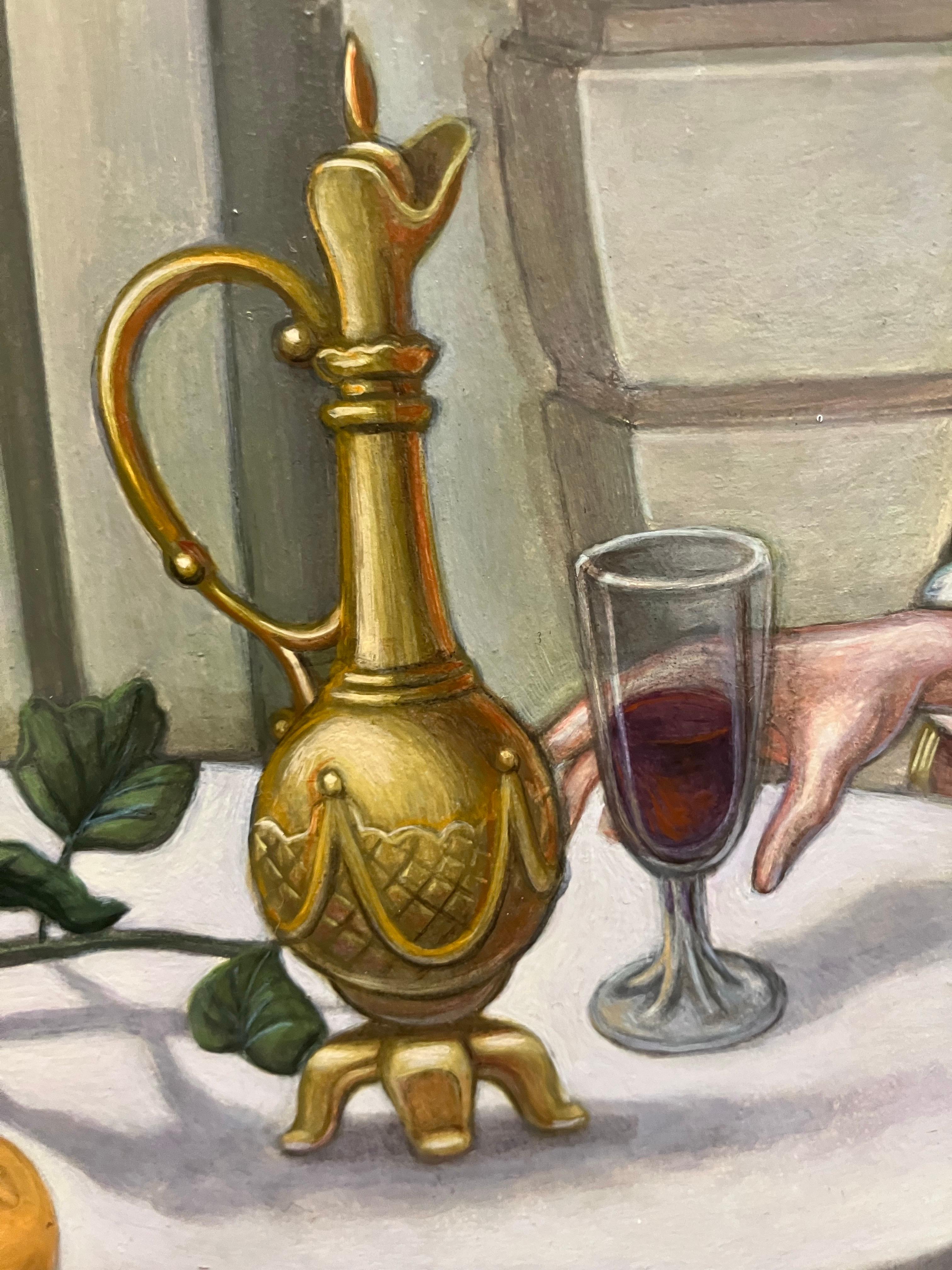 Belle et Bete, Jed Jackson, 2018, Pintura al óleo enmarcada, Figurativo, Ficción 2