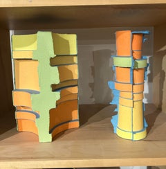 Contemporary, Abstract, Porcelain, Sculpture, Ceramic, "Inside Out Vases"