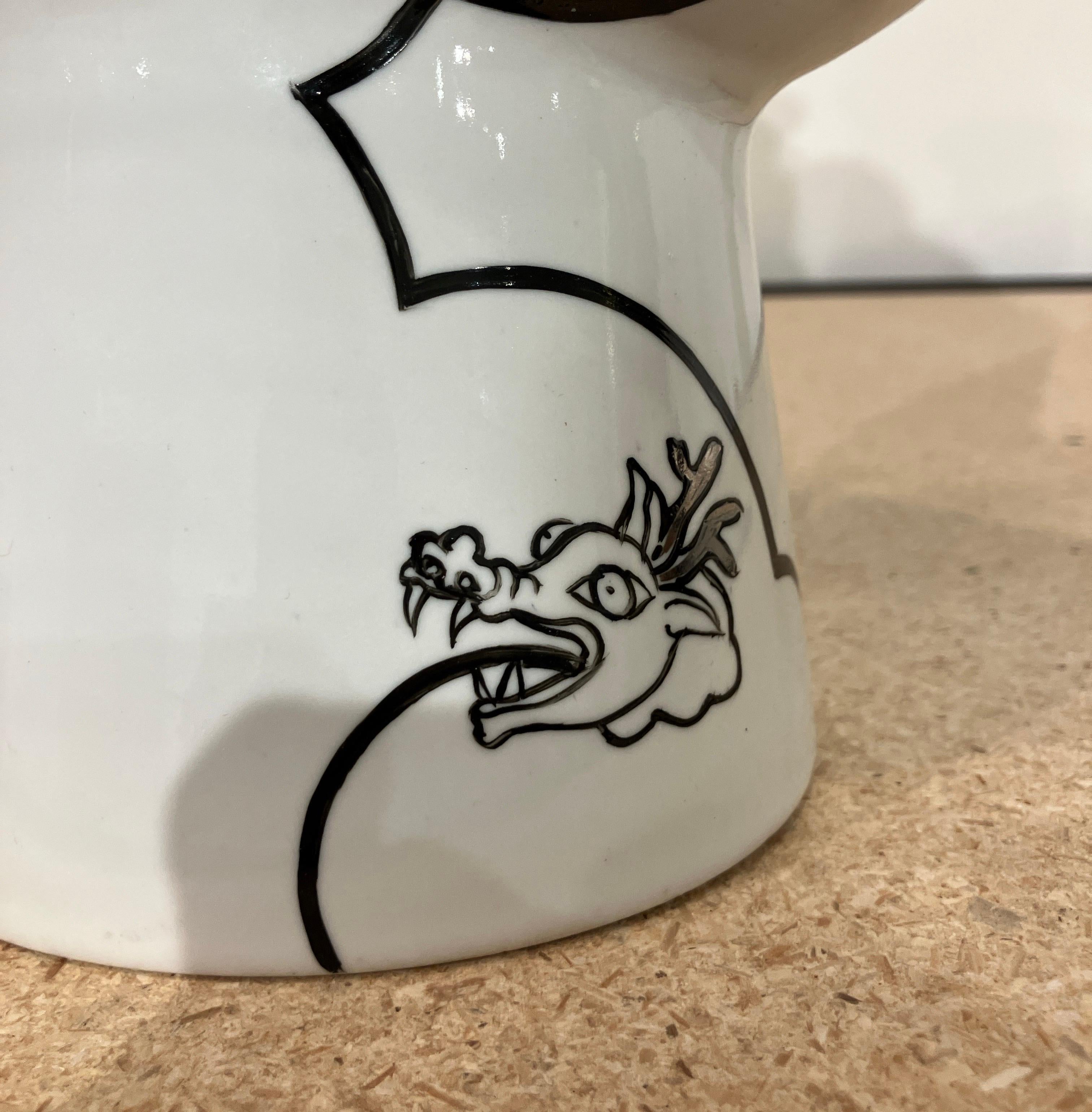 Porcelain, Overglaze Paint, Vessel, Functional, Mythos Flask, Sam Chung, 2025 For Sale 4