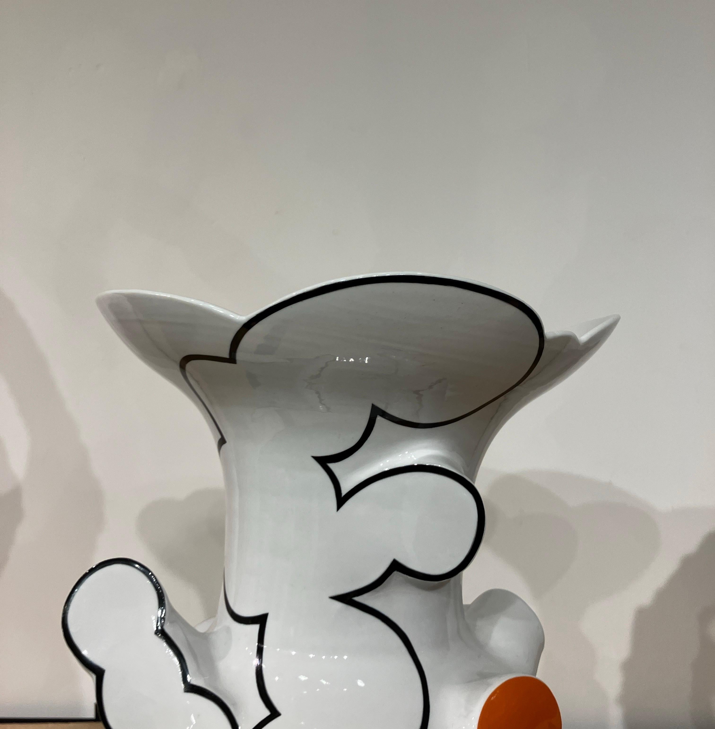 Porcelain Vase, Sculpture, Korean American, Flared Cloud Vase by Sam Chung, 2023 For Sale 4