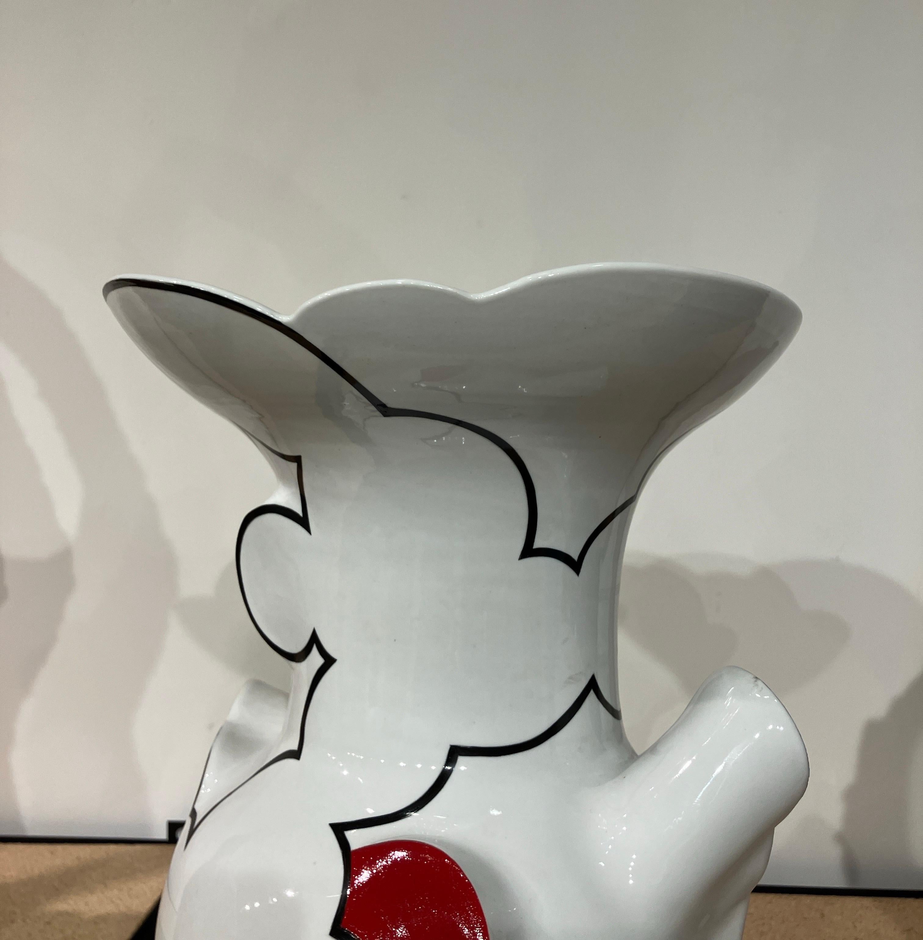 Porcelain Vase, Sculpture, Korean American, Flared Cloud Vase by Sam Chung, 2023 For Sale 8