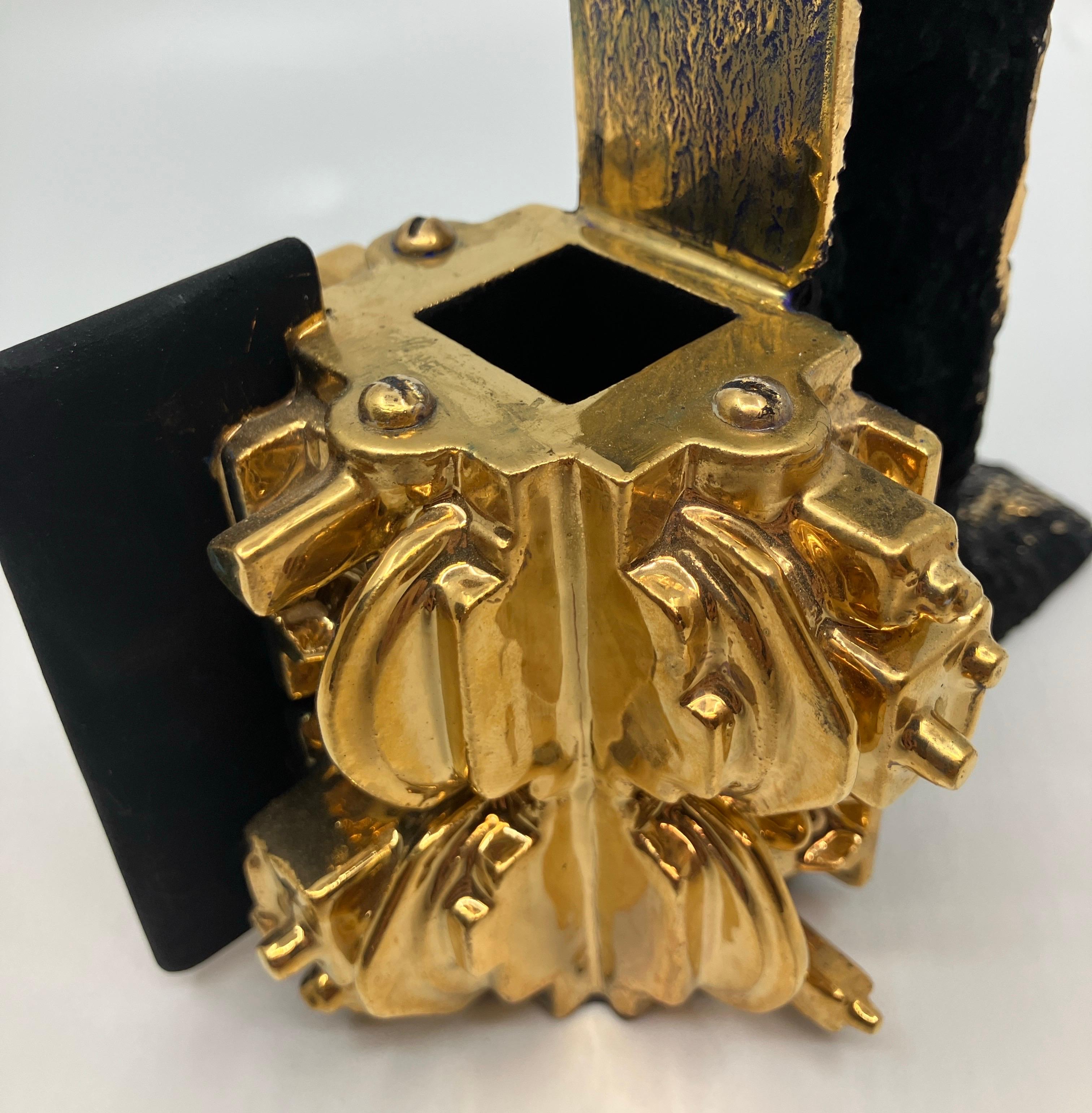 Contemporary, Ceramic, Sculpture, Gold Luster, Glaze, Crucible with Portal For Sale 2