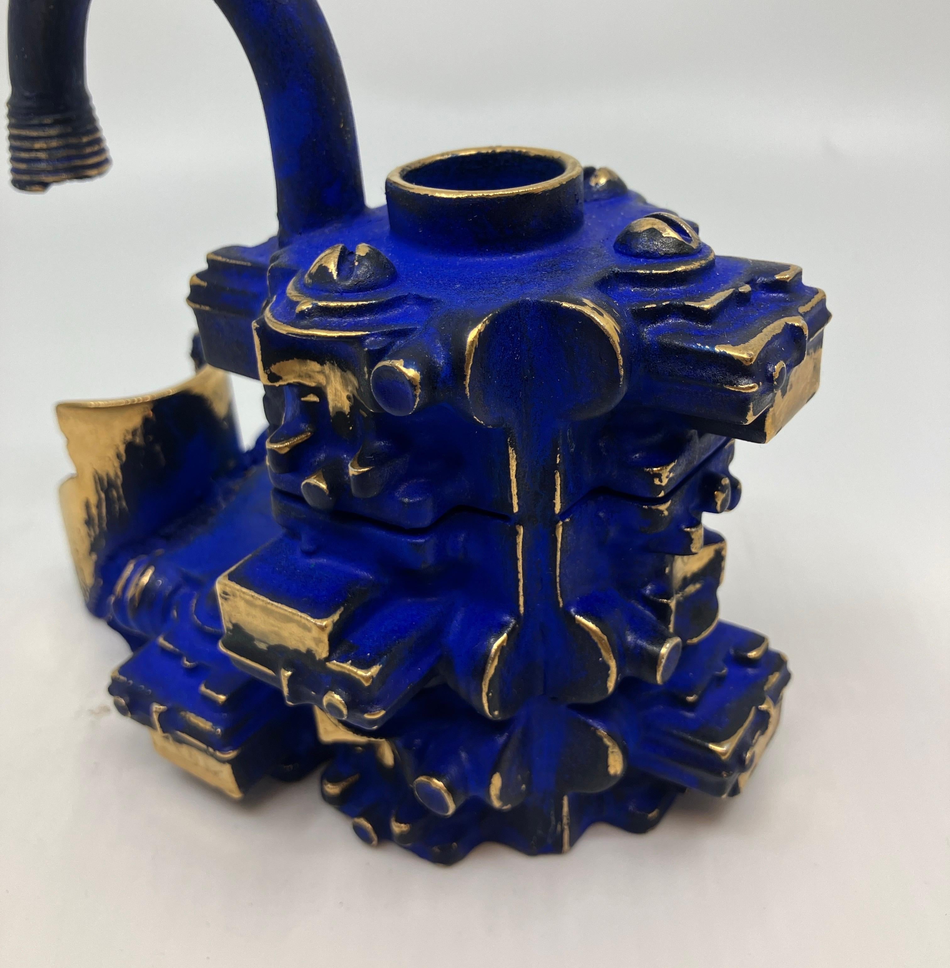 Contemporary, Ceramic, Sculpture, Gold Luster, Euclidean Crucible with Spigot For Sale 3