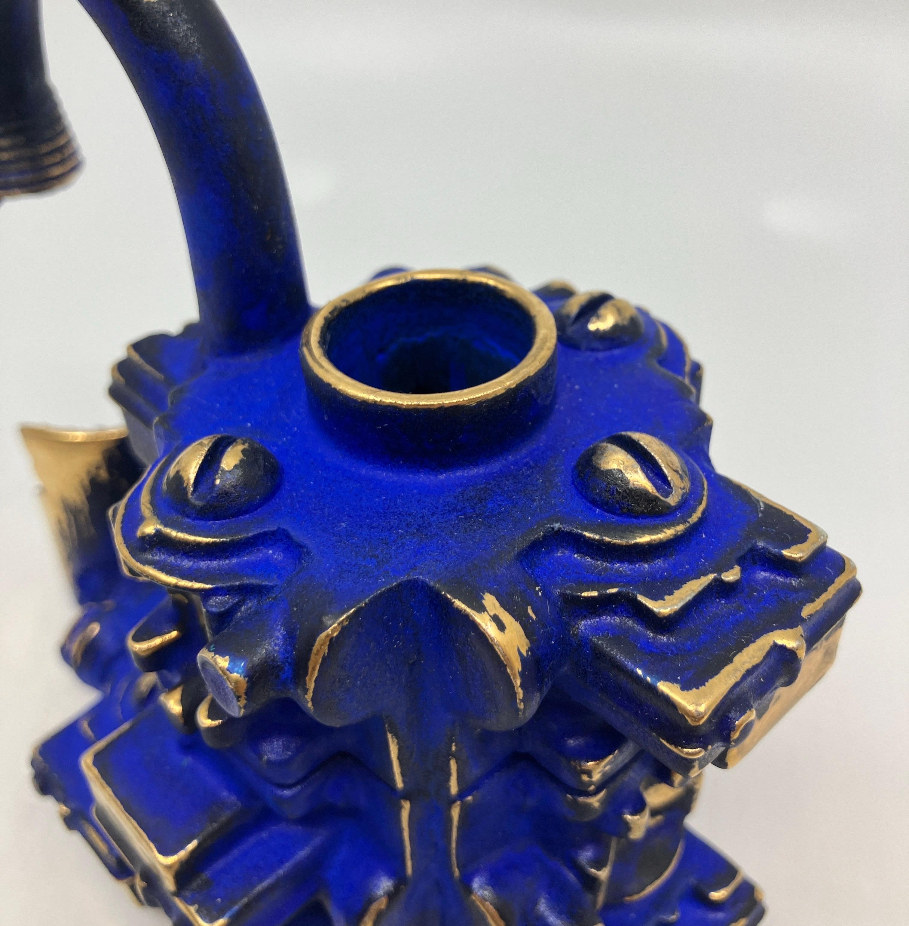 Contemporary, Ceramic, Sculpture, Gold Luster, Euclidean Crucible with Spigot For Sale 4
