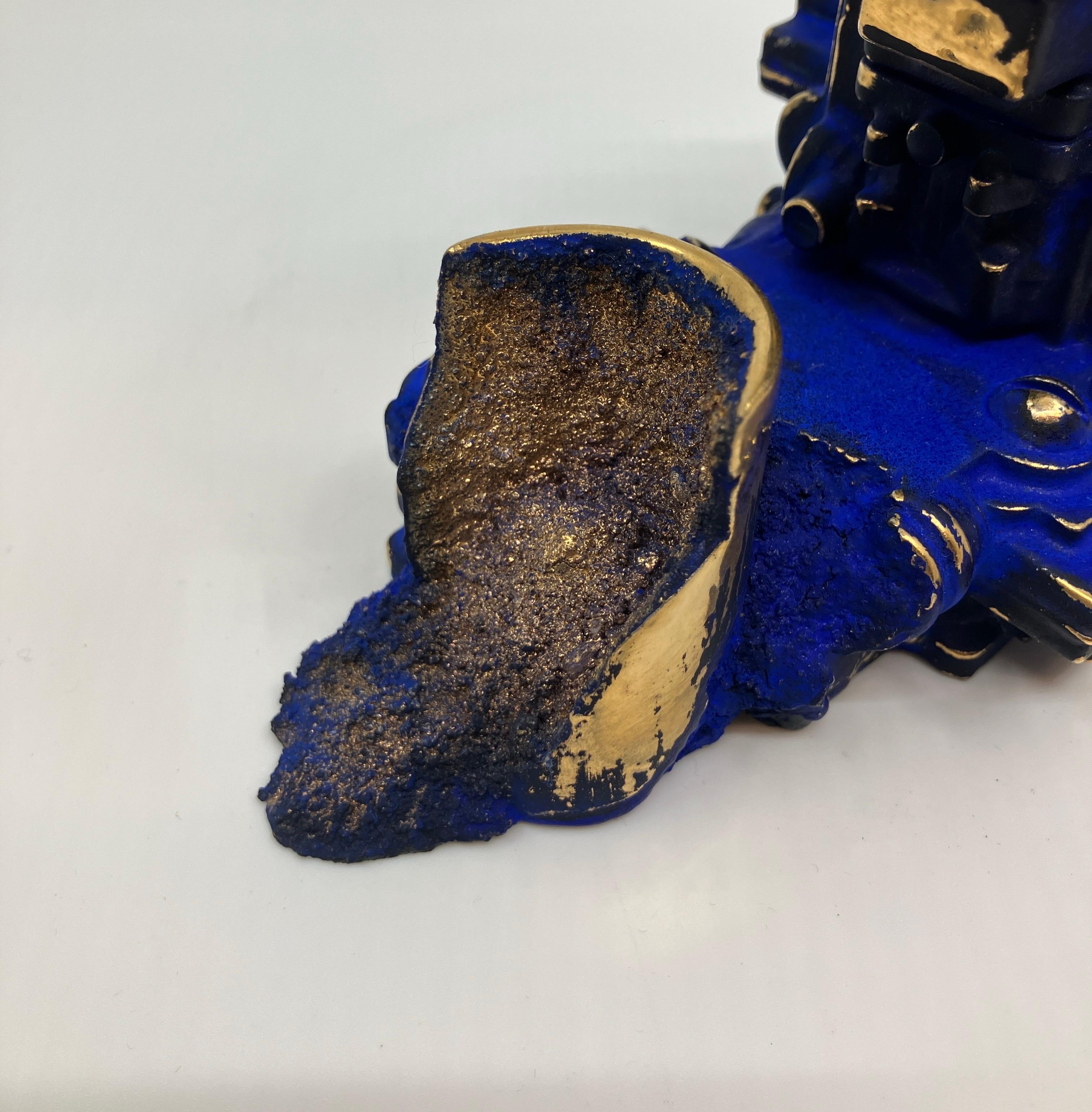 Contemporary, Ceramic, Sculpture, Gold Luster, Euclidean Crucible with Spigot For Sale 5
