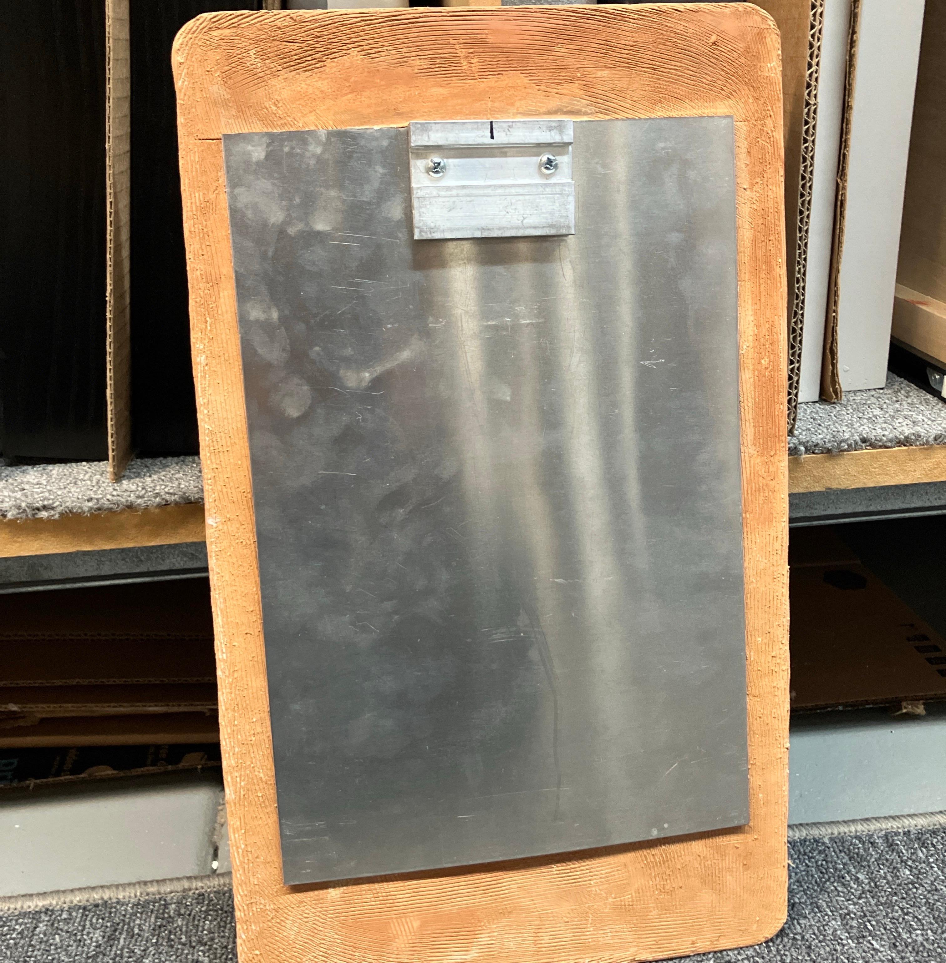Ceramic, Wall Hanging Tile, French Cleat, Stoneware, 2D Sculpture, The Chariot For Sale 4