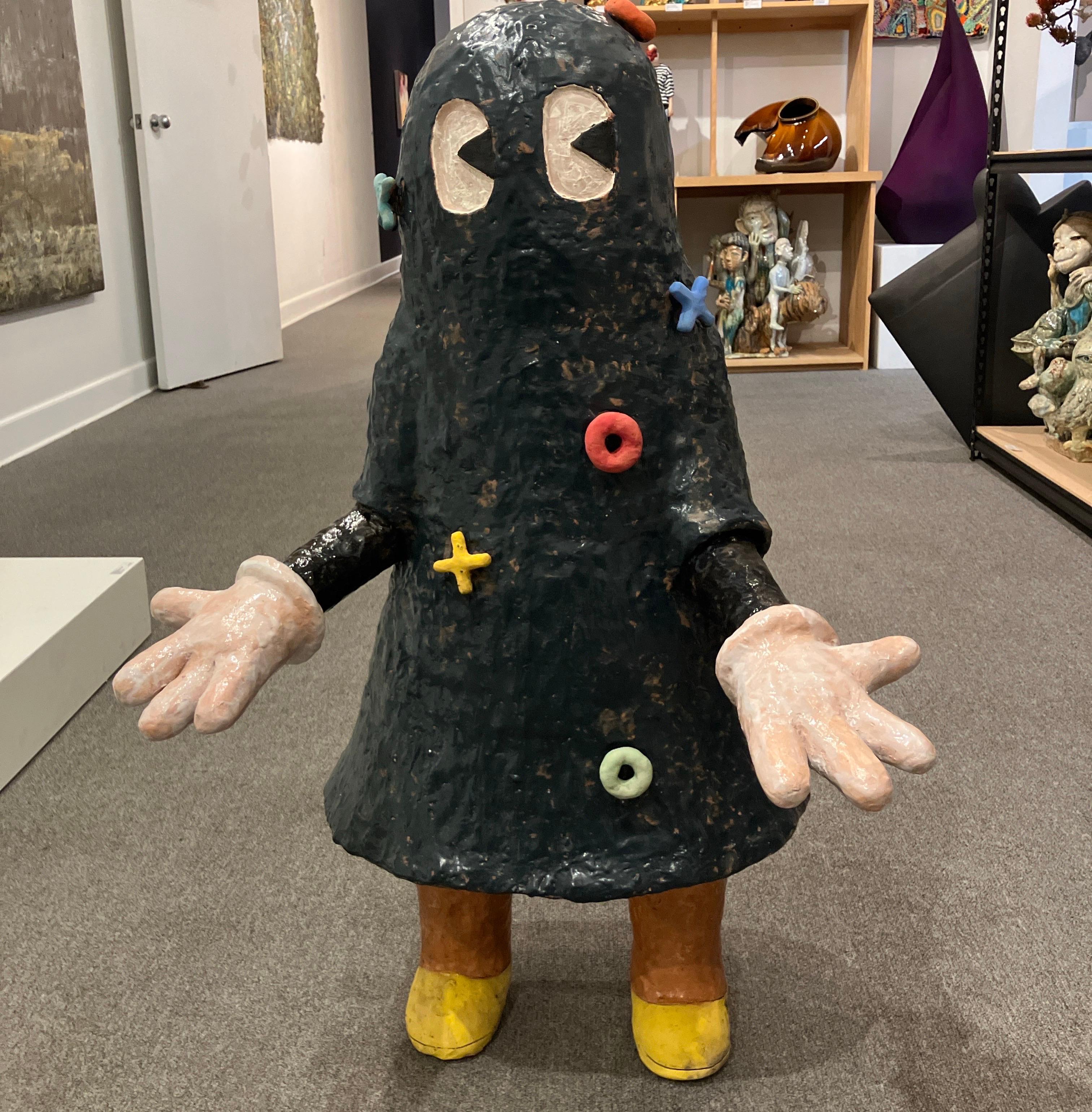 Abstract Figurative Ceramic Sculpture, Contemporary Glazed Stoneware, Yamada en venta 2