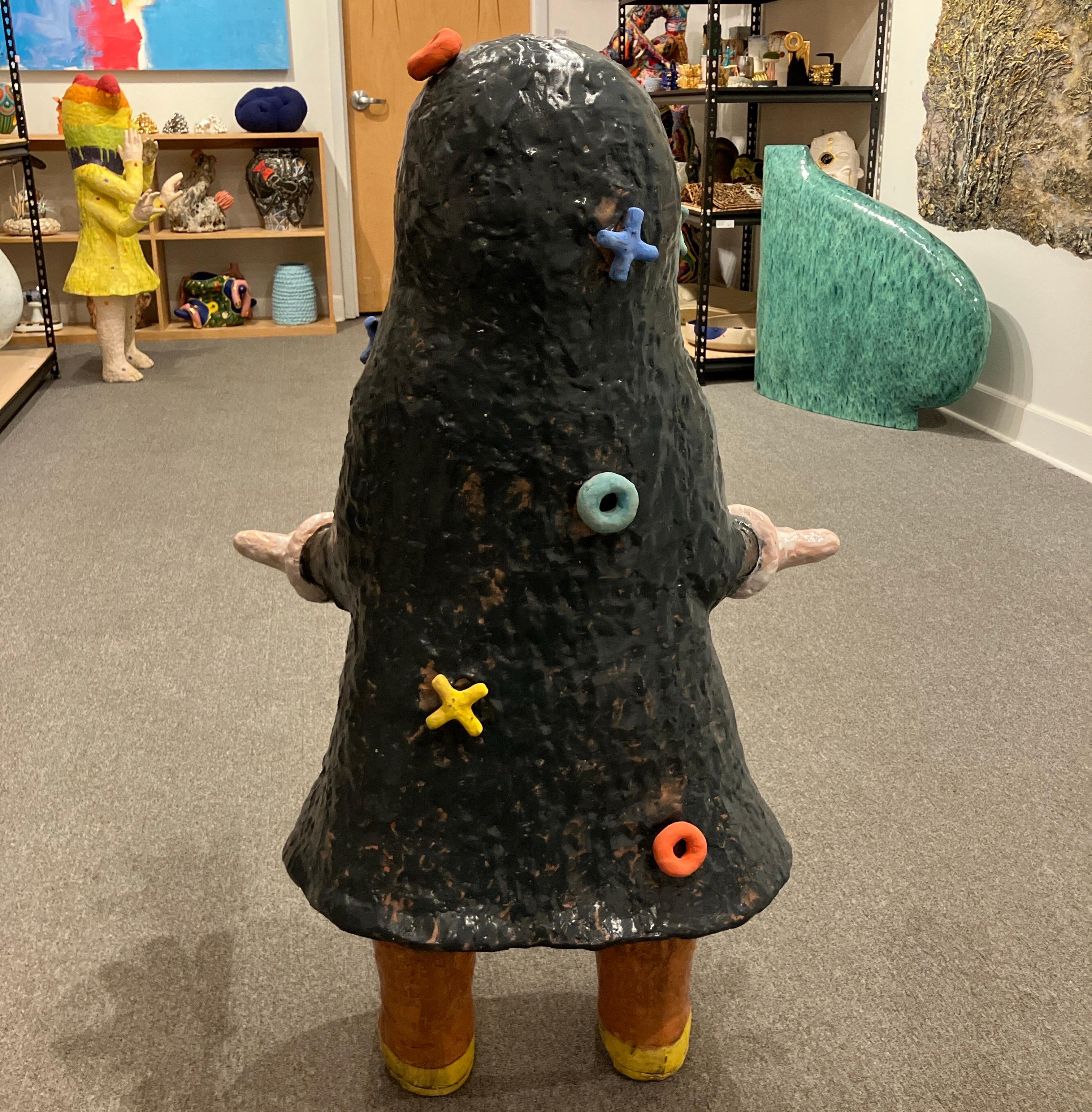 Abstract Figurative Ceramic Sculpture, Contemporary Glazed Stoneware, Yamada en venta 6