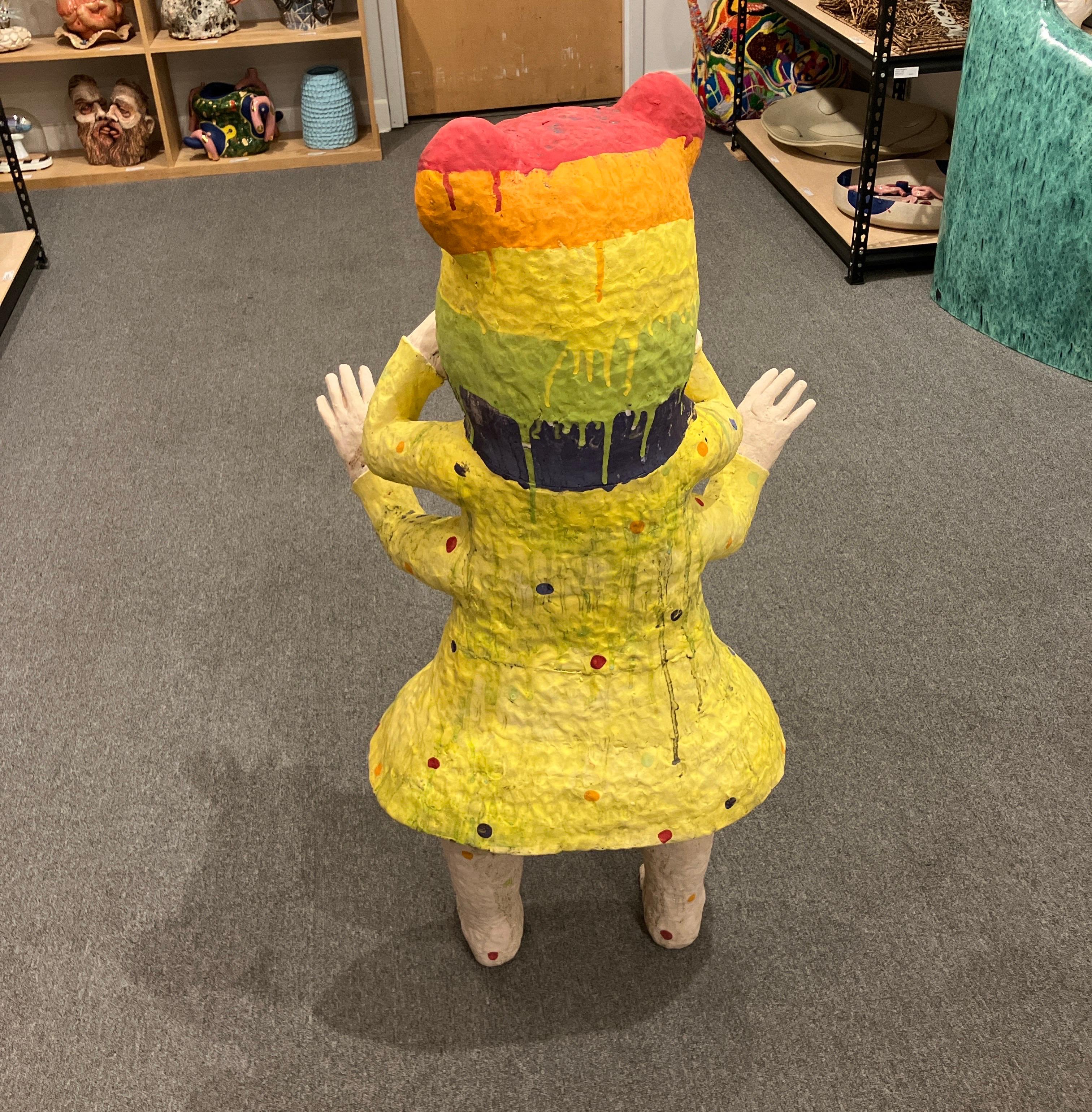Figurative Ceramic Sculpture, Colorful Glaze, Bear with Me, Kensuke Yamada, 2024 For Sale 6