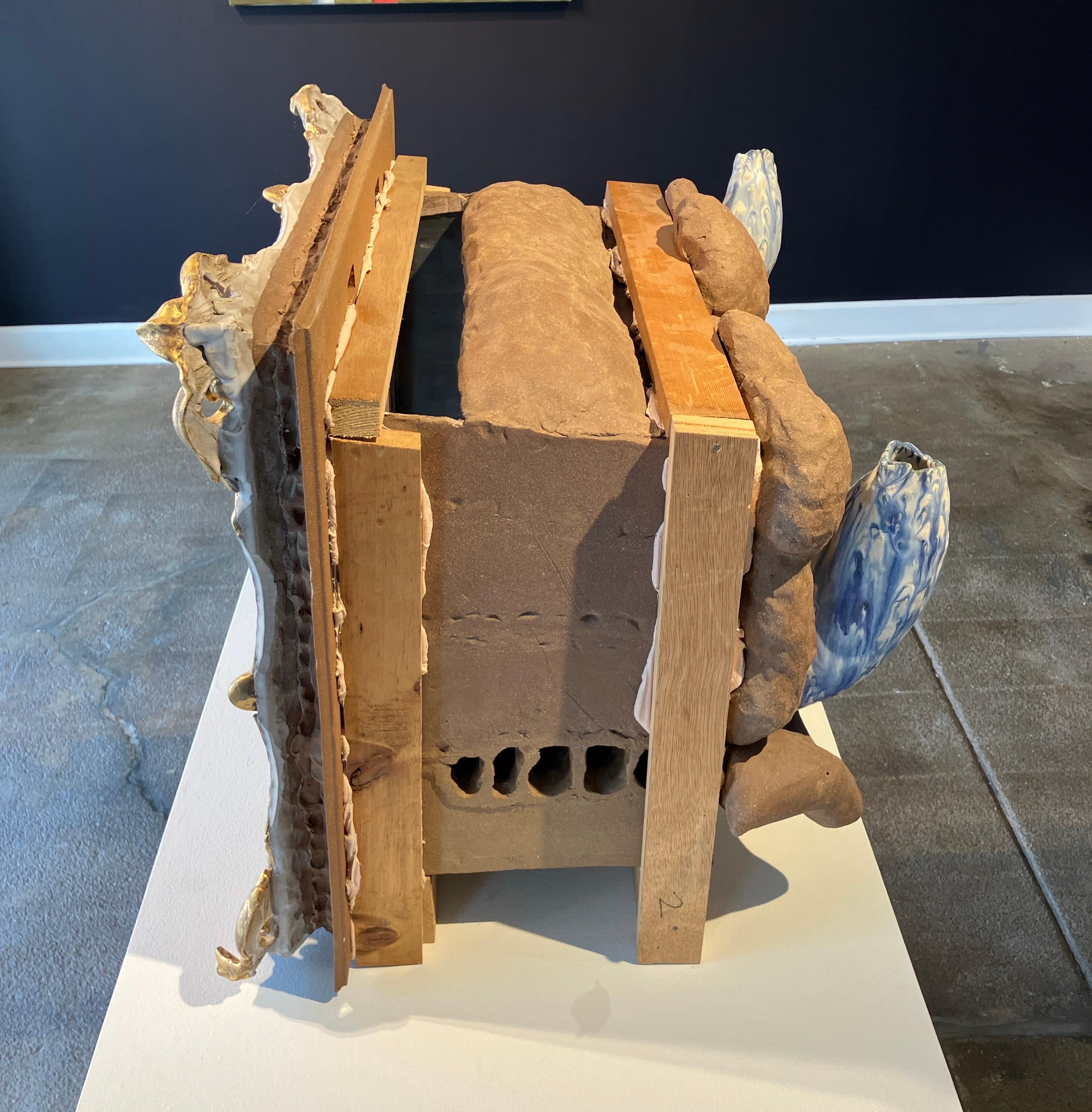 Hand Sculpted Ceramic, Glazed, trompe l'oeil, Beyond A Shadow by Dirk Staschke For Sale 6