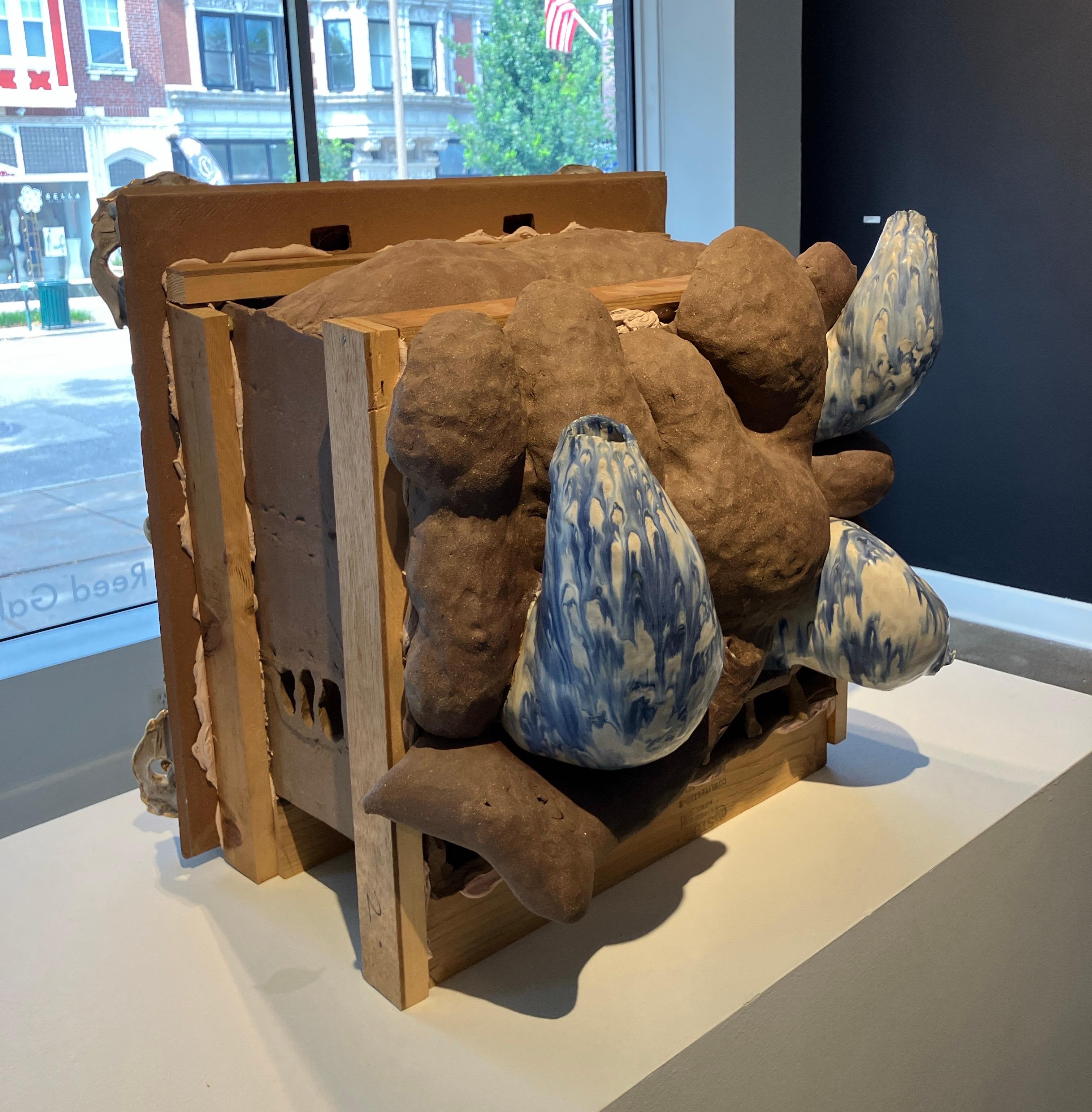 Hand Sculpted Ceramic, Glazed, trompe l'oeil, Beyond A Shadow by Dirk Staschke For Sale 7