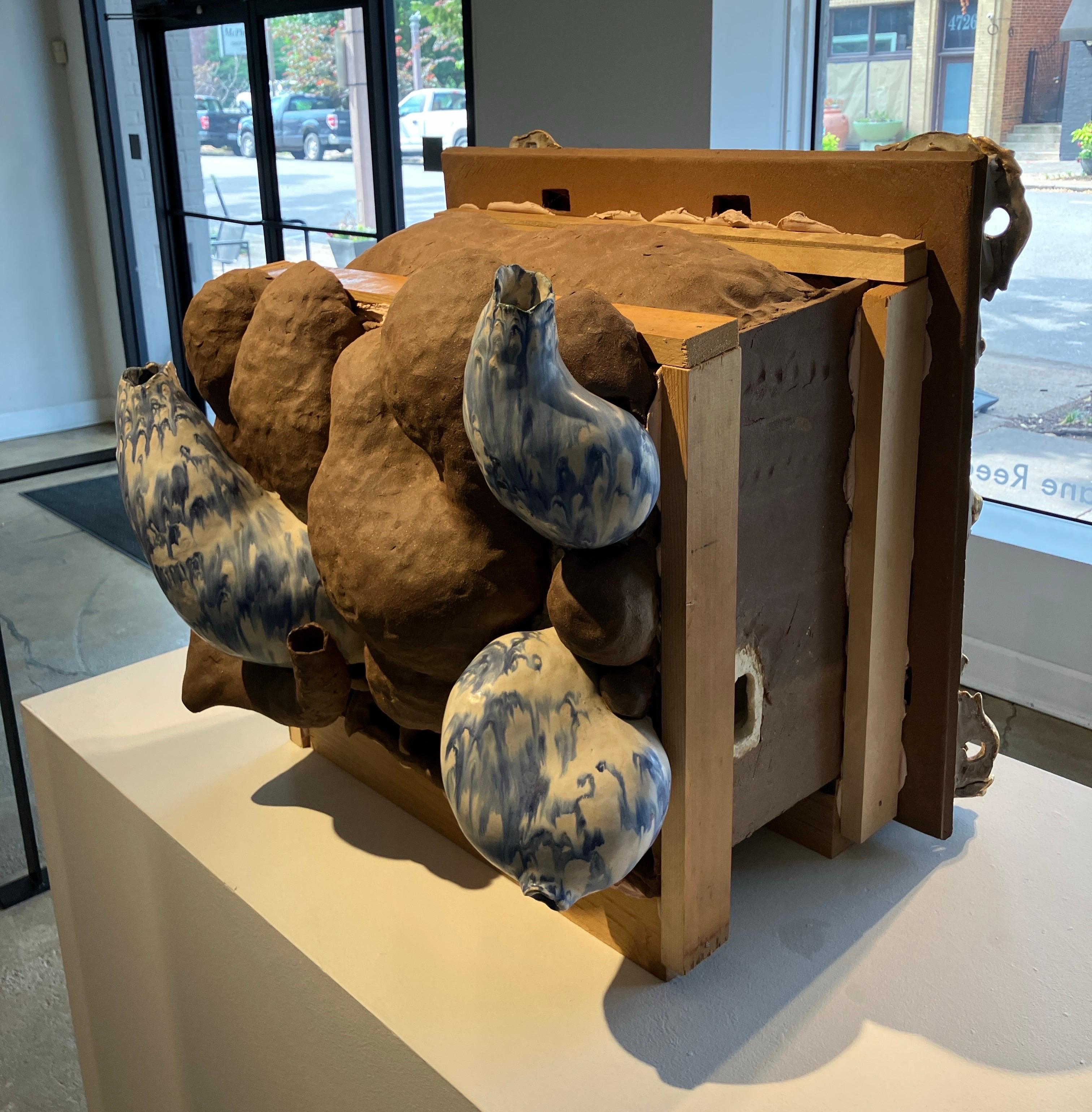 Hand Sculpted Ceramic, Glazed, trompe l'oeil, Beyond A Shadow by Dirk Staschke For Sale 8