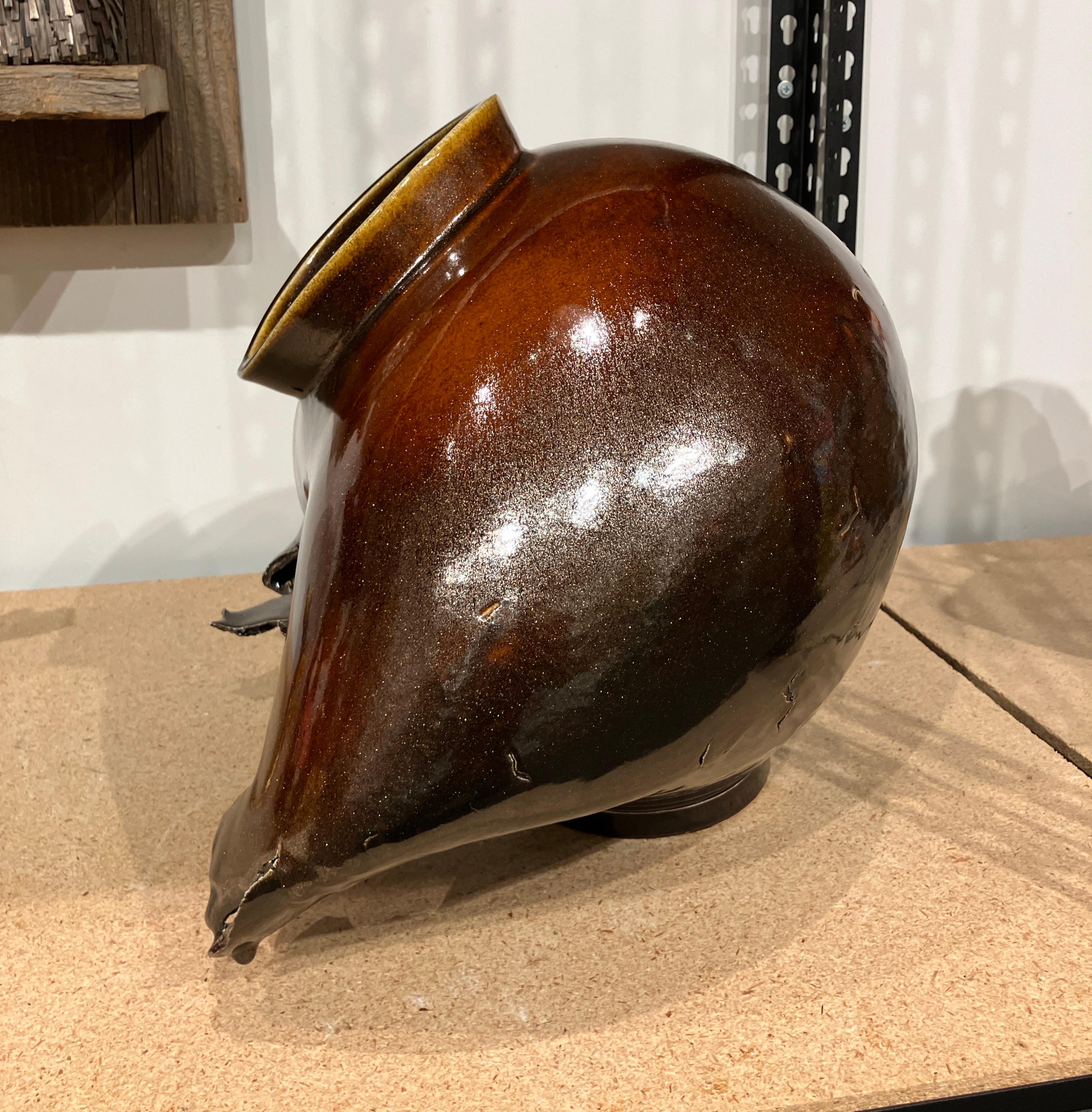 Deconstructed Ceramic Vessel Form, Contemporary Glazed Porcelain Sculpture, Lee For Sale 7